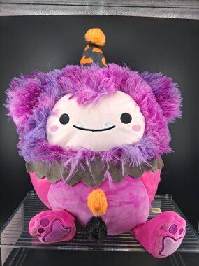 Halloween-Themed Pink & Purple Plush Monster 12" Costume Decor